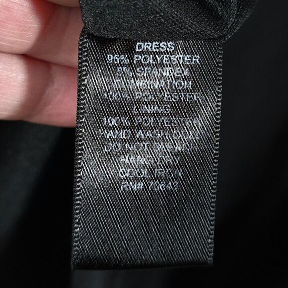 Jessica Howard Mesh Top Midi Dress Size 14 Black Embellished Sleeveless Flawed - Picture 7 of 13